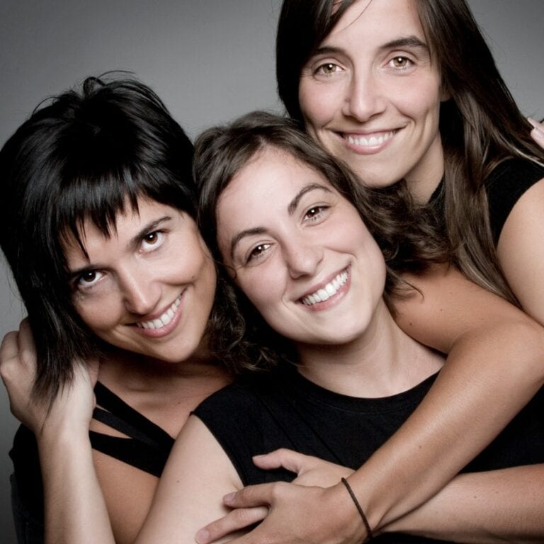 three women posing